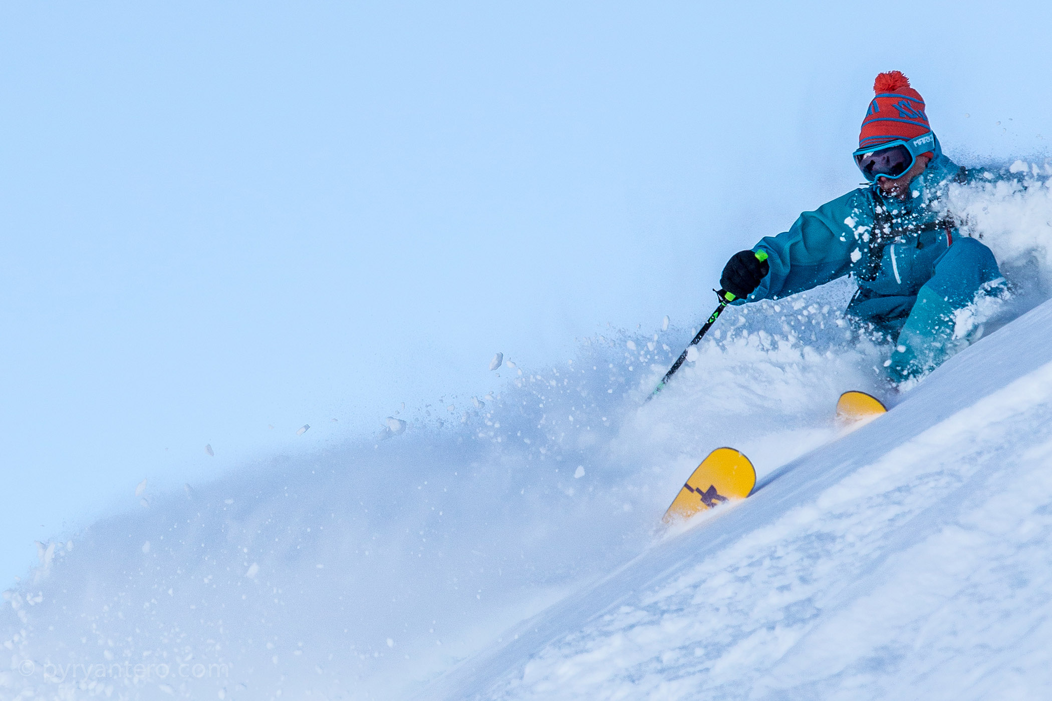 Niko Pettersson skiing with Dalbello skiboots, Chamonix, Mont Blanc, France, © Pyry Antero Photography