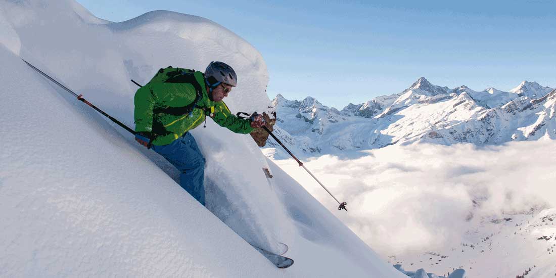 Skiing in powder in the French Alps, © Pyry Antero Photography