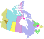 Canada time zone map small